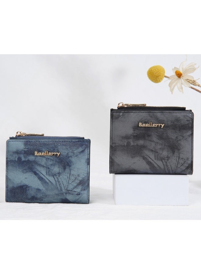 Women's Purse Short Fashion Zipper Buckle Wallet Multi-card Coin Purse Woman