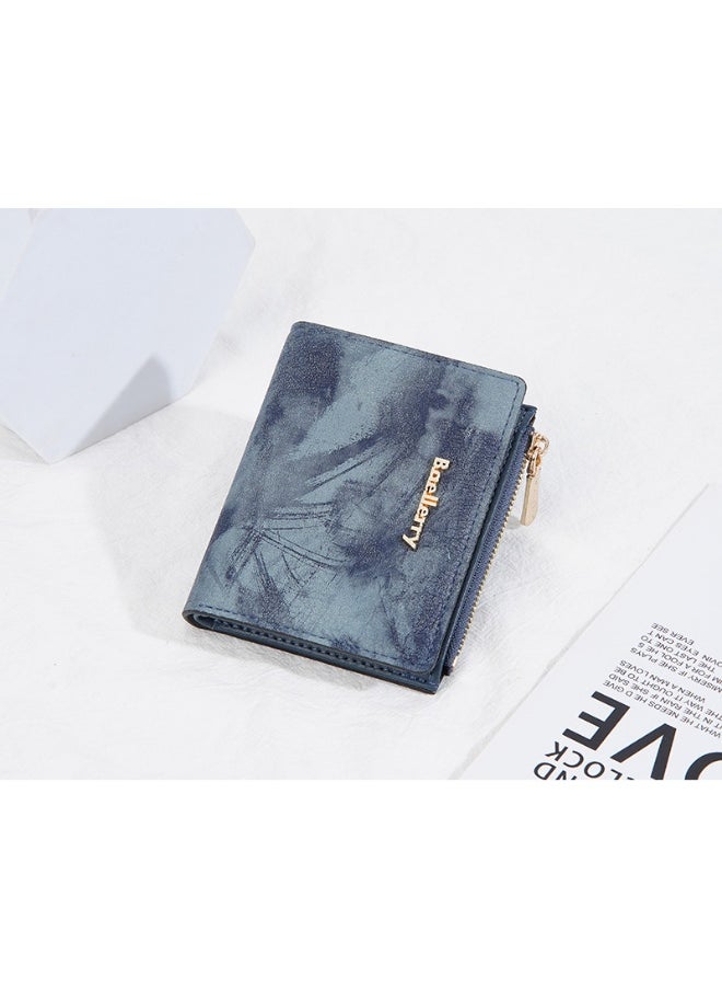 Women's Purse Short Fashion Zipper Buckle Wallet Multi-card Coin Purse Woman