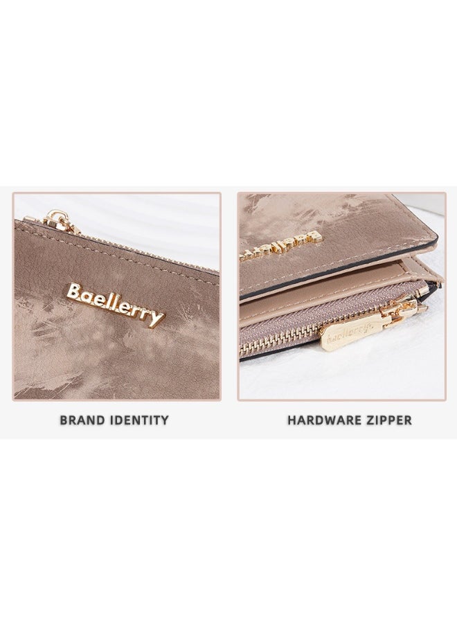 Women's Purse Short Fashion Zipper Buckle Wallet Multi-card Coin Purse Woman