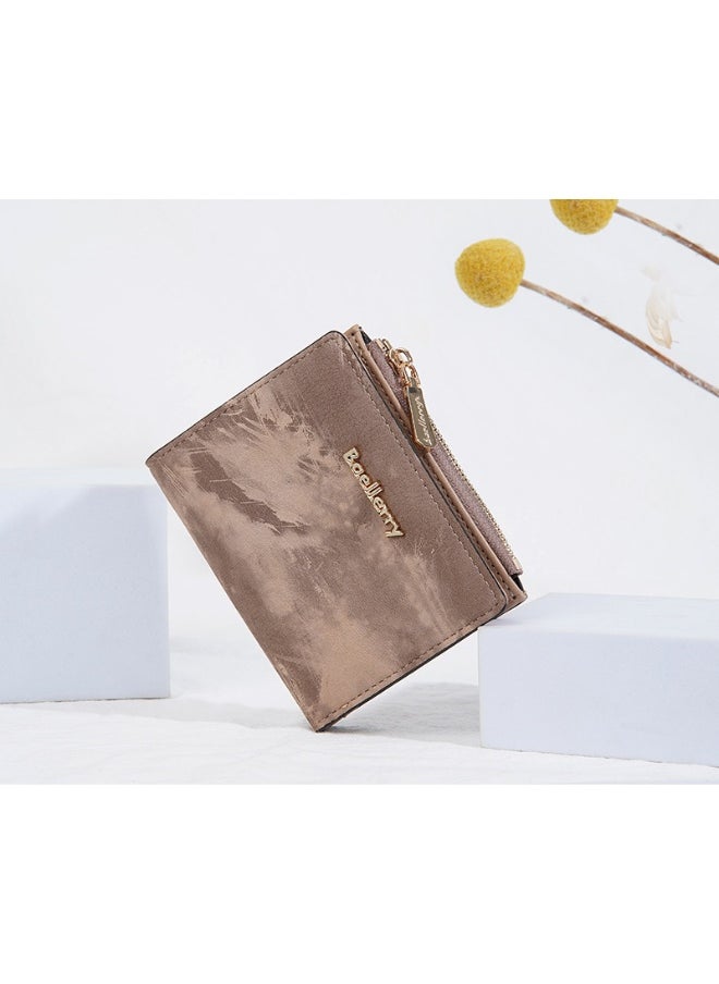 Women's Purse Short Fashion Zipper Buckle Wallet Multi-card Coin Purse Woman