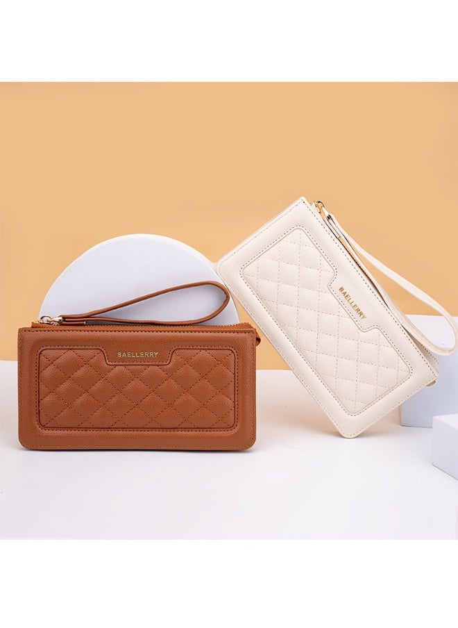 Fashion Crossbody Bag for Women Long Purse European and American Multi-functional Zipper Clutch Bag