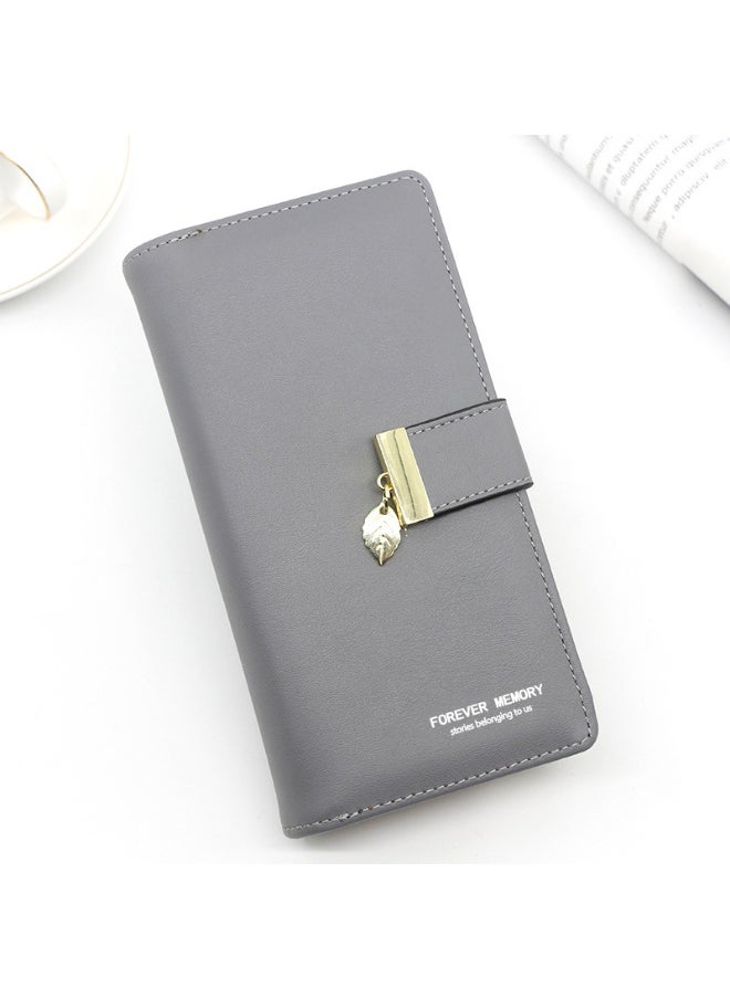 Stylish Women's Money Clip Large Banknote Slot Card Bag Photo Slot Phone Bag Clutch Bag Coin Purse Women's Zipper Bag