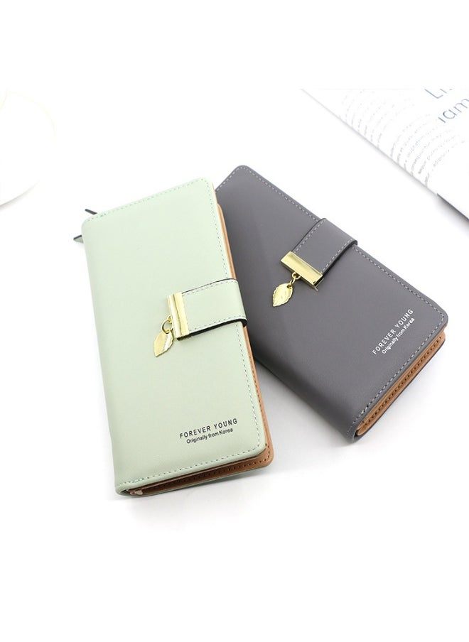 Stylish Women's Money Clip Large Banknote Slot Card Bag Photo Slot Phone Bag Clutch Bag Coin Purse Women's Zipper Bag