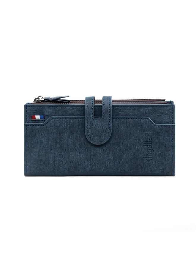 Men's Long Wallet Fashion Simple Pu Magnetic Buckle Men's Bag Multi-card Card Holding Bag Coin Wallet