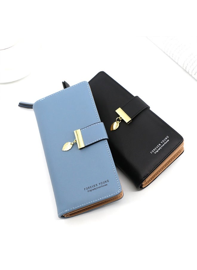 Stylish Women's Money Clip Large Banknote Slot Card Bag Photo Slot Phone Bag Clutch Bag Coin Purse Women's Zipper Bag