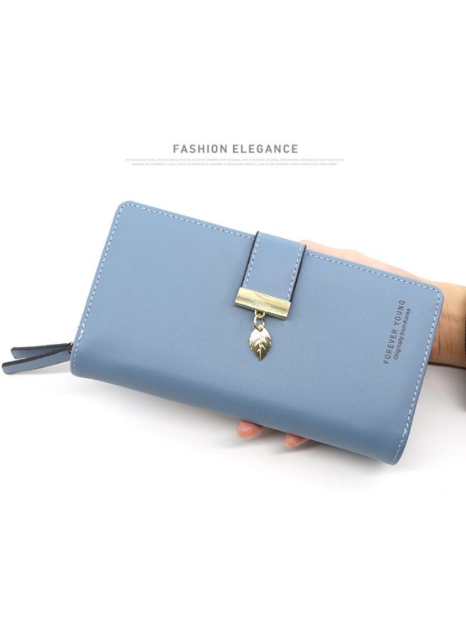 Stylish Women's Money Clip Large Banknote Slot Card Bag Photo Slot Phone Bag Clutch Bag Coin Purse Women's Zipper Bag