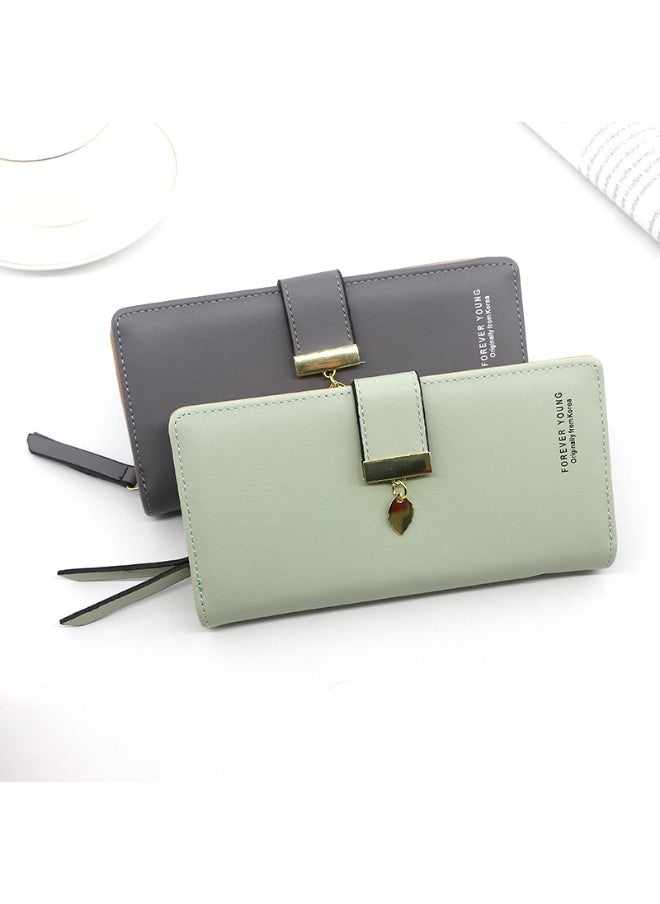 Stylish Women's Money Clip Large Banknote Slot Card Bag Photo Slot Phone Bag Clutch Bag Coin Purse Women's Zipper Bag