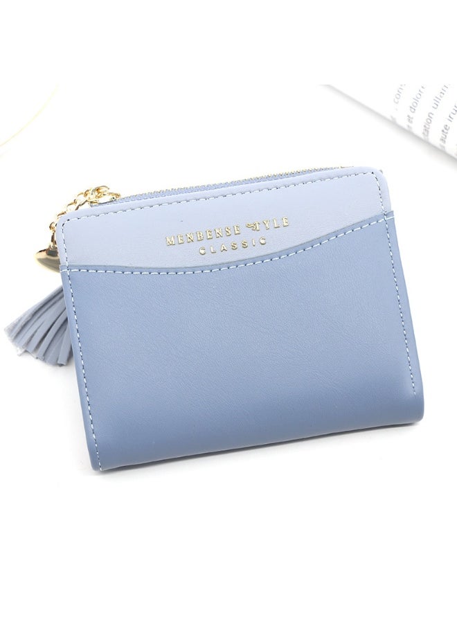 Fashion Short Women Zipper Purse Korean Version Of Simple Everything Student Coin Wallet Hidden Pocket Money Clip