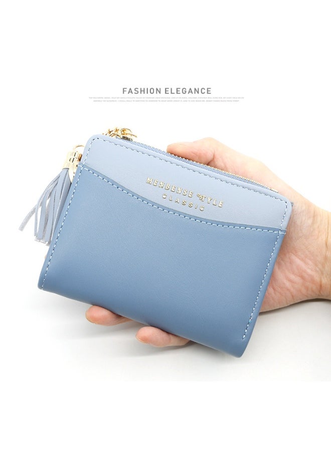 Fashion Short Women Zipper Purse Korean Version Of Simple Everything Student Coin Wallet Hidden Pocket Money Clip