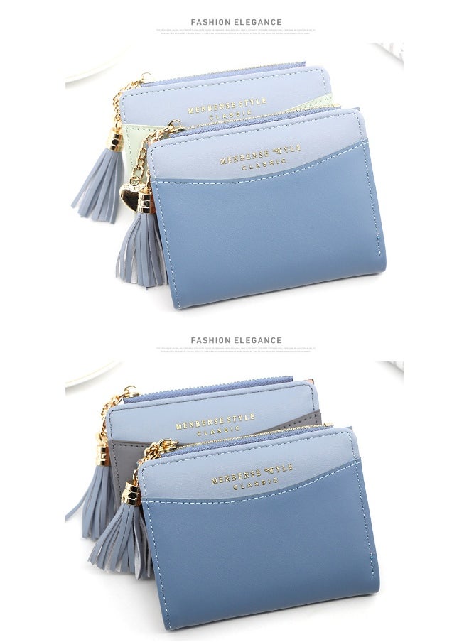 Fashion Short Women Zipper Purse Korean Version Of Simple Everything Student Coin Wallet Hidden Pocket Money Clip