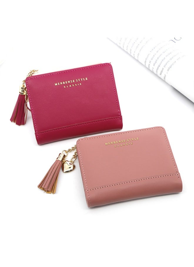 Fashion Short Women Zipper Purse Korean Version Simple Everything Student Coin Purse Female Wallet Clip