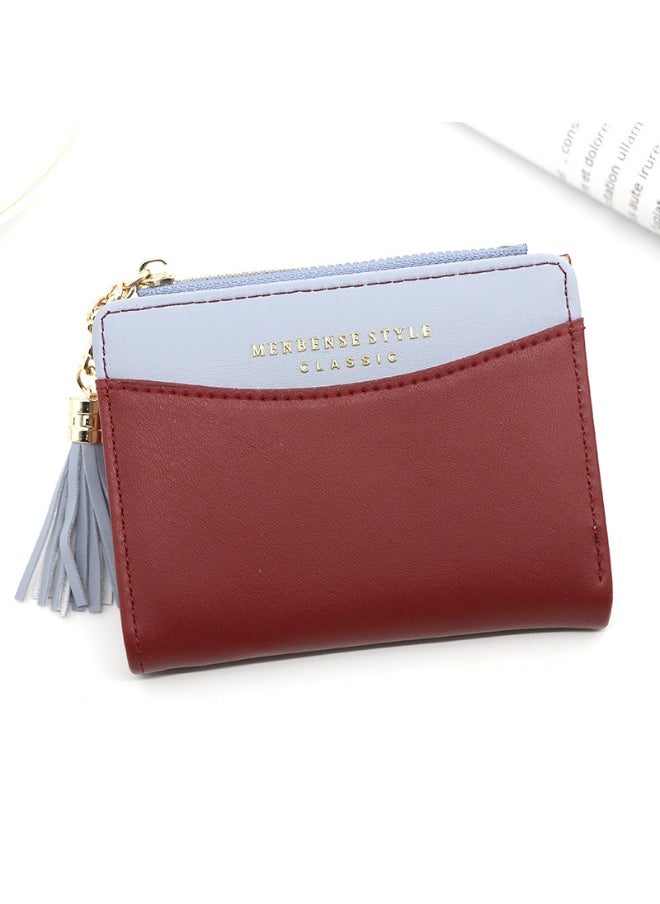 Fashion Short Women Zipper Purse Korean Version Of Simple Everything Student Coin Wallet Hidden Pocket Money Clip
