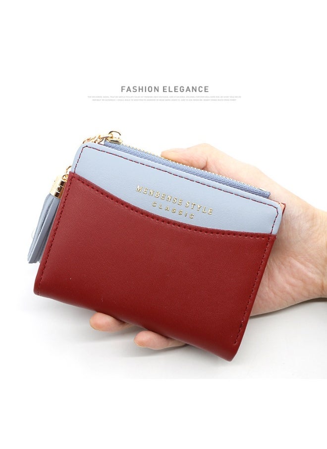 Fashion Short Women Zipper Purse Korean Version Of Simple Everything Student Coin Wallet Hidden Pocket Money Clip
