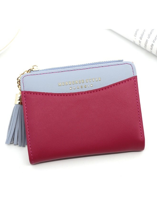 Fashion Short Women Zipper Purse Korean Version Of Simple Everything Student Coin Wallet Hidden Pocket Money Clip