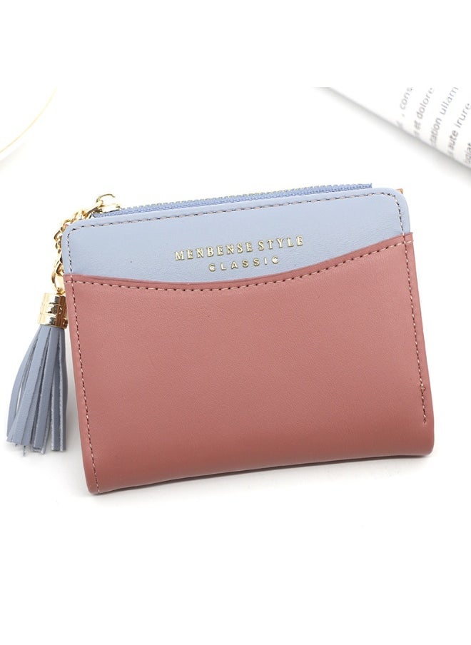Fashion Short Women Zipper Purse Korean Version Of Simple Everything Student Coin Wallet Hidden Pocket Money Clip