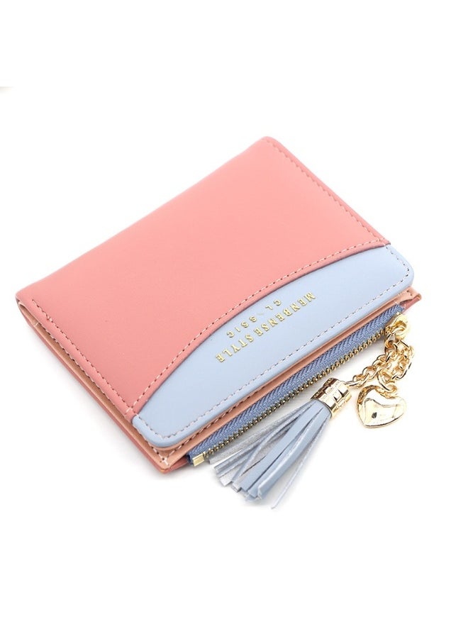 Fashion Short Women Zipper Purse Korean Version Of Simple Everything Student Coin Wallet Hidden Pocket Money Clip