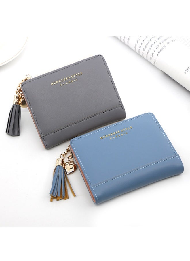 Fashion Short Women Zipper Purse Korean Version Simple Everything Student Coin Purse Female Wallet Clip