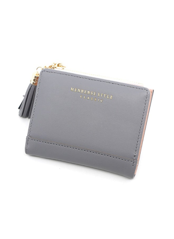 Fashion Short Women Zipper Purse Korean Version Simple Everything Student Coin Purse Female Wallet Clip