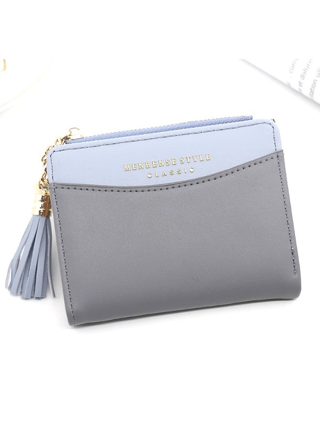 Fashion Short Women Zipper Purse Korean Version Of Simple Everything Student Coin Wallet Hidden Pocket Money Clip