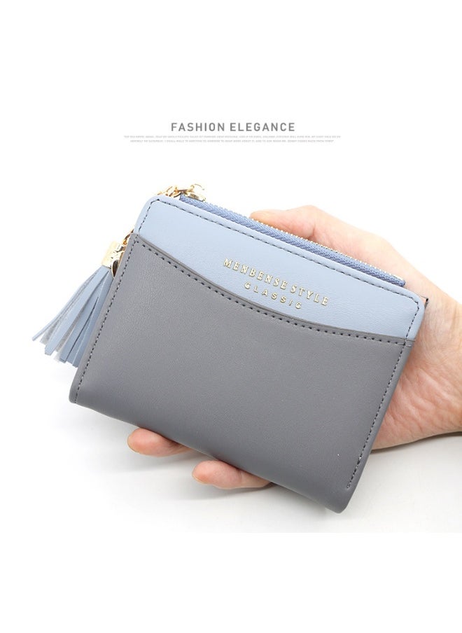 Fashion Short Women Zipper Purse Korean Version Of Simple Everything Student Coin Wallet Hidden Pocket Money Clip