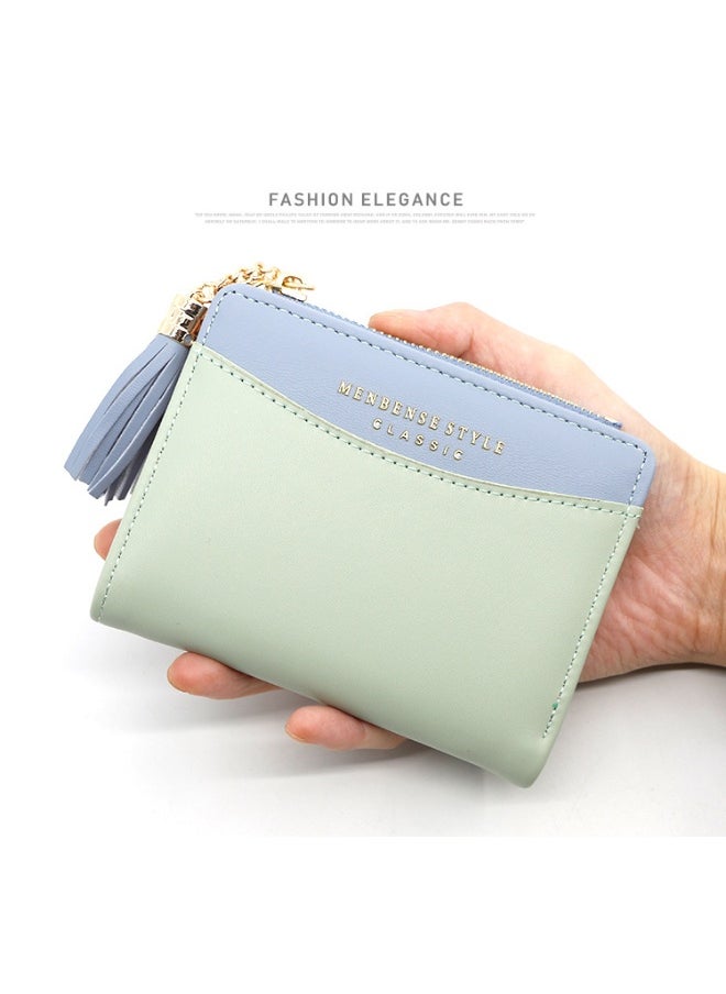 Fashion Short Women Zipper Purse Korean Version Of Simple Everything Student Coin Wallet Hidden Pocket Money Clip