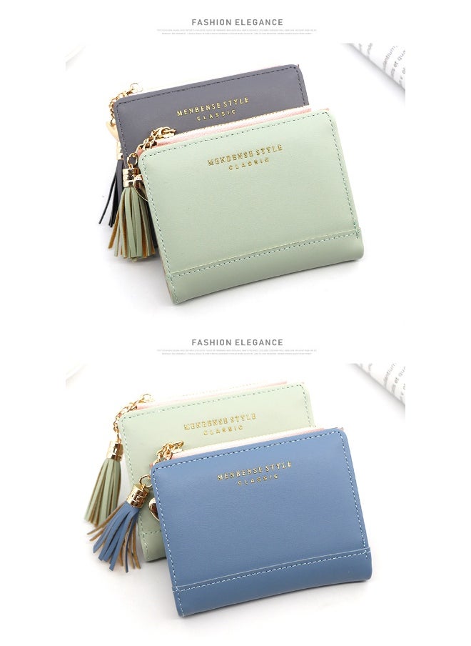 Fashion Short Women Zipper Purse Korean Version Simple Everything Student Coin Purse Female Wallet Clip