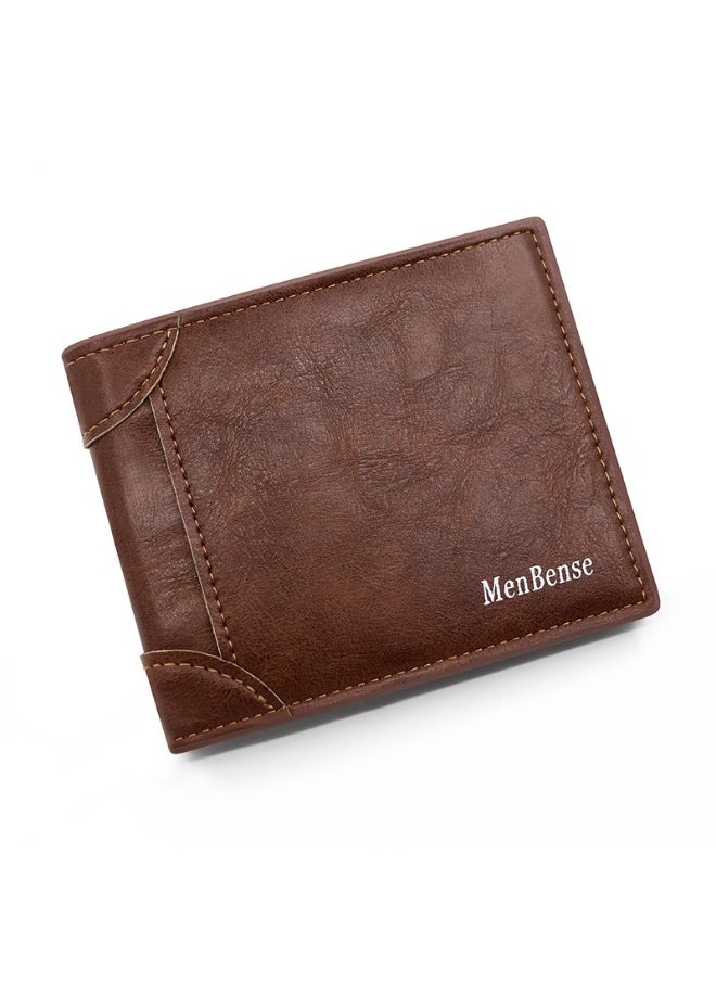Men's Short Wallet Fashion Simple Pu Men's Wallet Wallet Wallet Coin Coin Card Bag