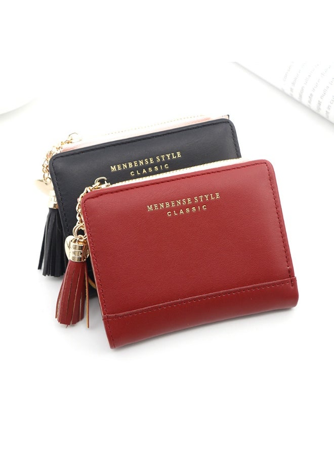 Fashion Short Women Zipper Purse Korean Version Simple Everything Student Coin Purse Female Wallet Clip