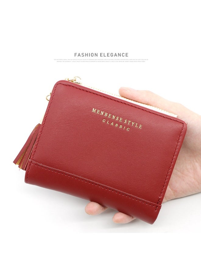 Fashion Short Women Zipper Purse Korean Version Simple Everything Student Coin Purse Female Wallet Clip
