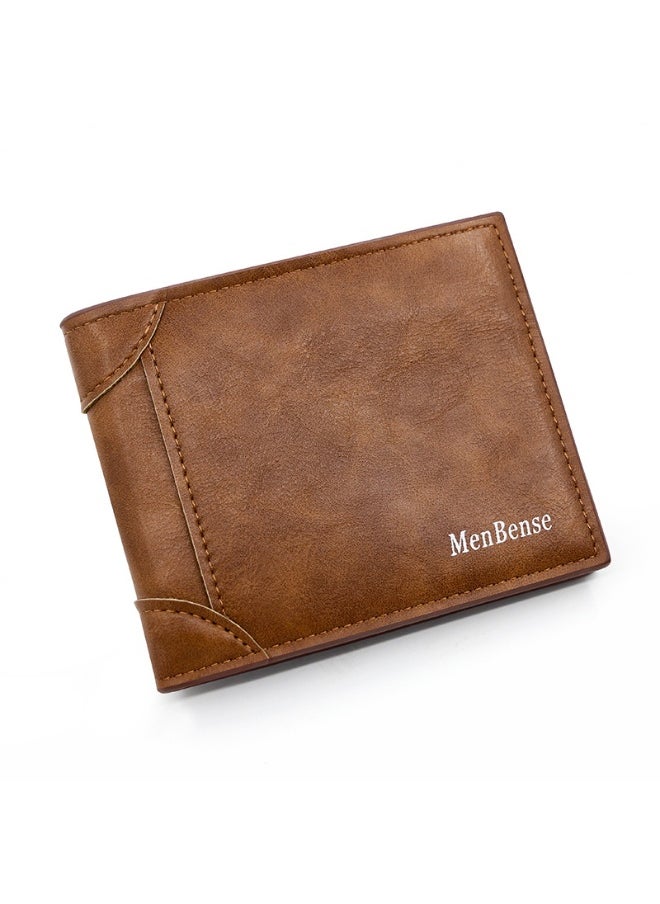 Men's Short Wallet Fashion Simple Pu Men's Wallet Wallet Wallet Coin Coin Card Bag