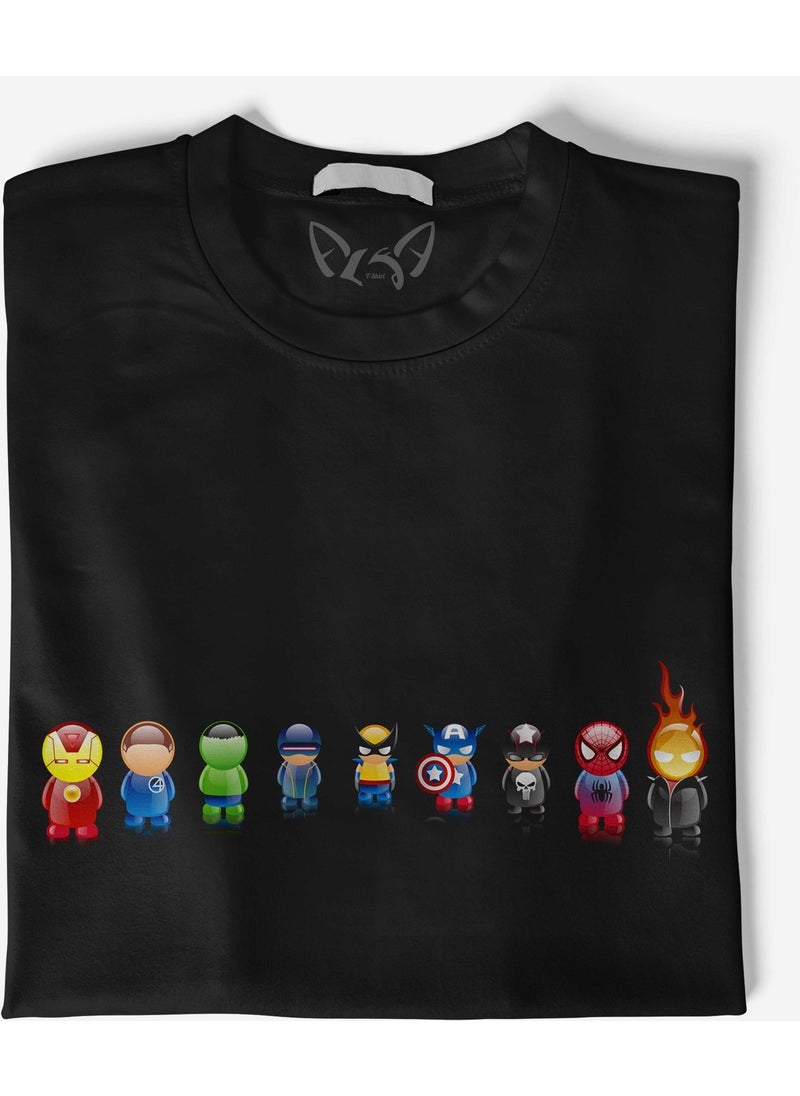 Alpha Tshirt Avengers Printed Kids Black Tshirt
