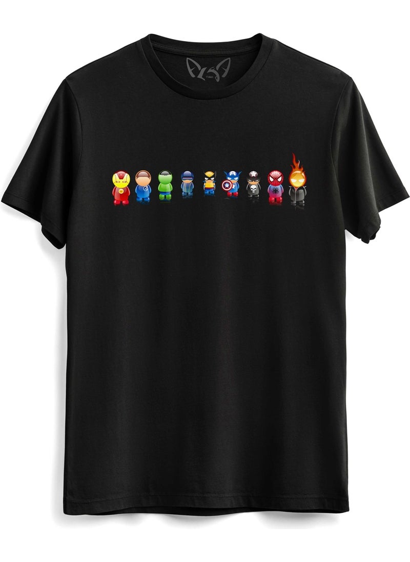 Alpha Tshirt Avengers Printed Kids Black Tshirt
