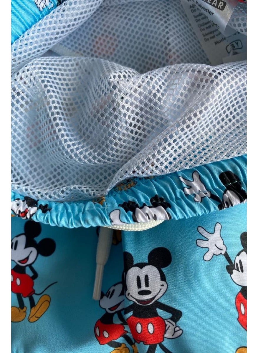 Podium Clothing New Season Kids Men's Patterned Quick Drying Mesh Shorts Swimsuit