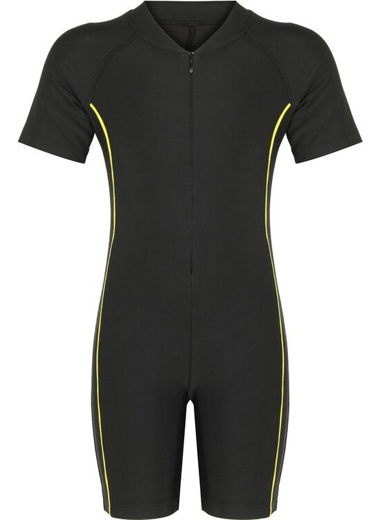 Remsa Swimsuit Jumpsuit Short Sleeve Shorts Kids Baby Swim Swimsuit 5155 Black
