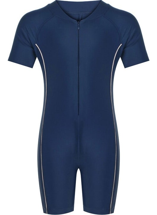Remsa Swimsuit Jumpsuit Shorts Swimsuit 5155 Light Navy Blue