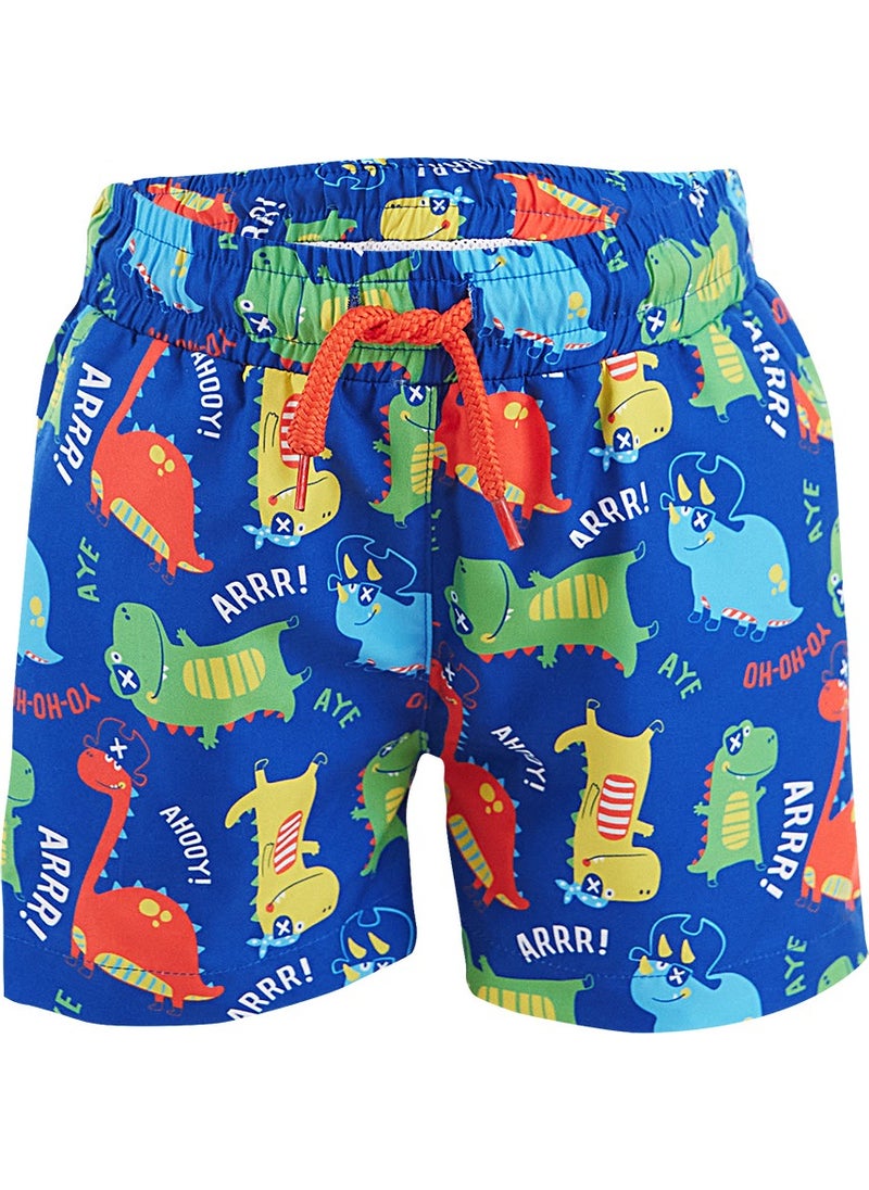 Dinosaur Boys Navy Blue Swim Shorts Swimsuit
