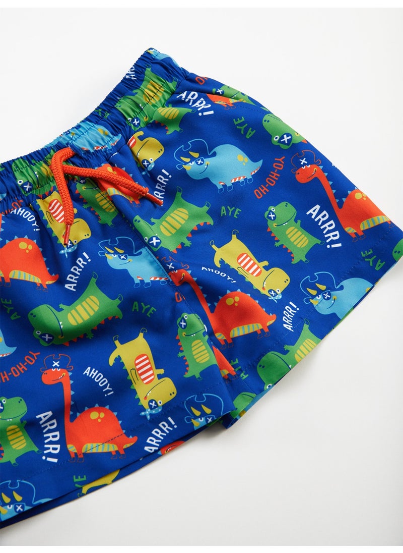 Dinosaur Boys Navy Blue Swim Shorts Swimsuit