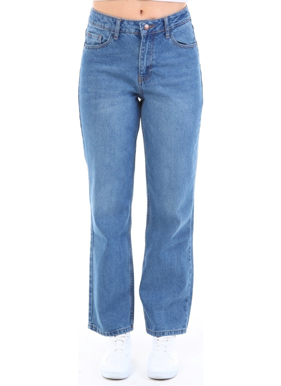 Women's High Waist Casual Jeans Plus Size Jeans - C602