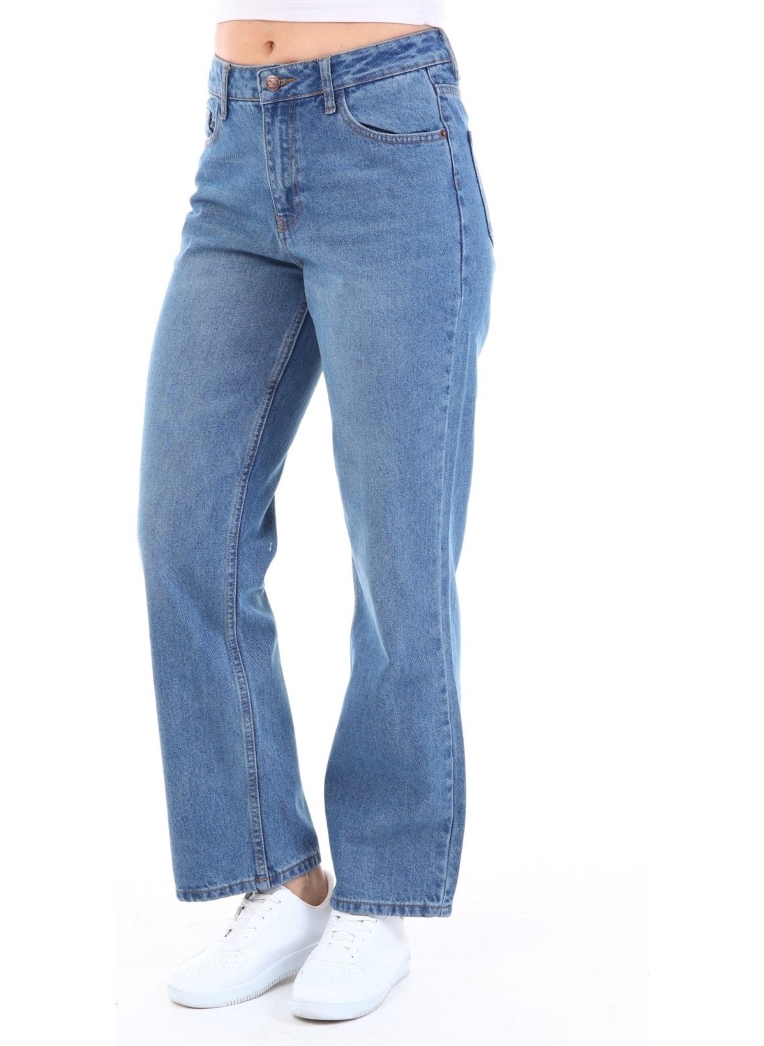 Women's High Waist Casual Jeans Plus Size Jeans - C602
