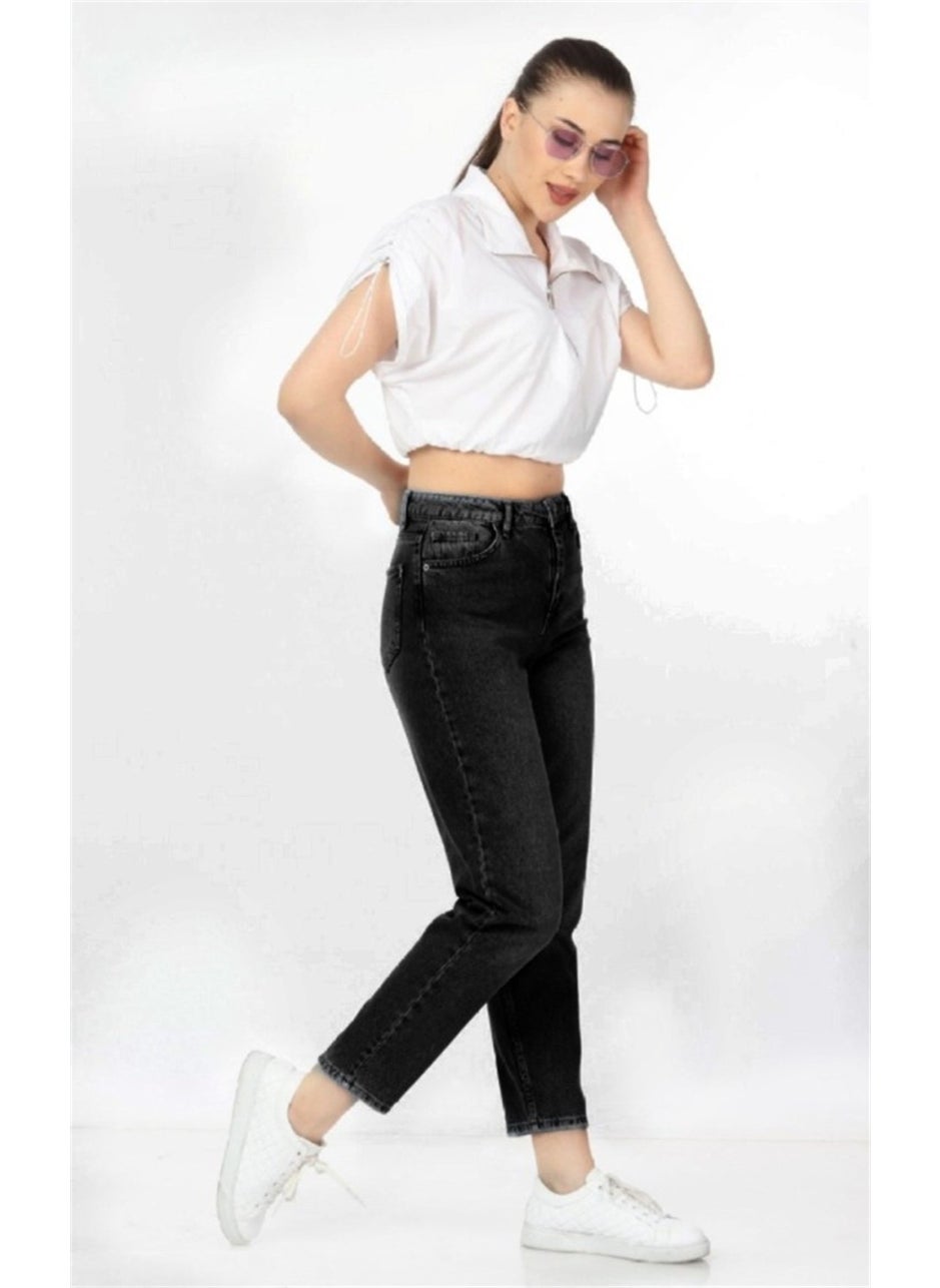 Women High Waist Soho Boyfriend Jeans C599