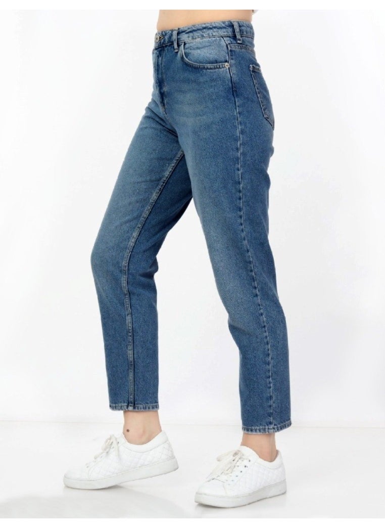 Women Mom High Waist Boyfriend Jean C599