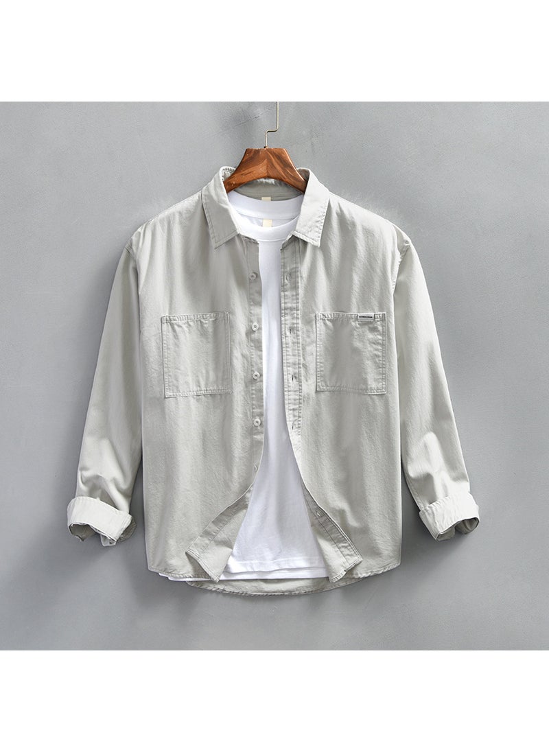 Casual Long Sleeve Mens Work Shirt Z960 Single Piece Consignment Shirt From China Mainland Other Material Work Shirt Sapphire Blue