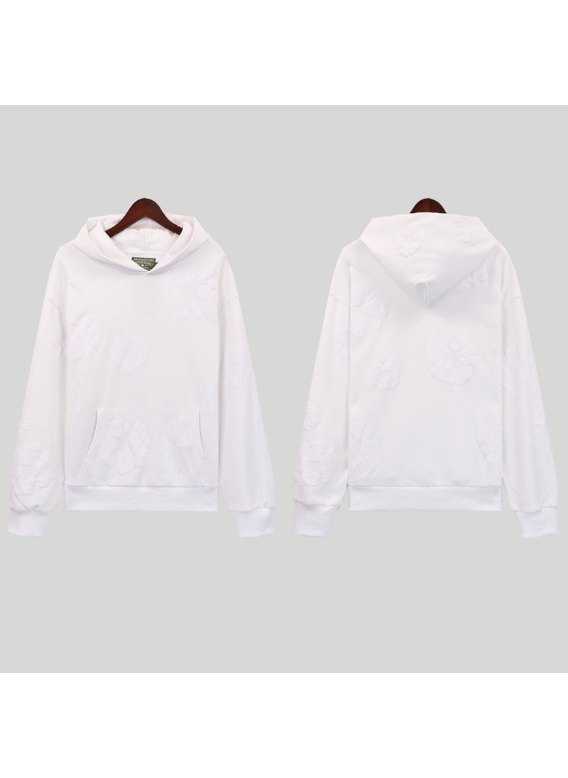 2024 Autumn New Main Line Foam Printing Sweatshirt American Style Hooded Sweatshirt Real Stock Available Bra5640 white