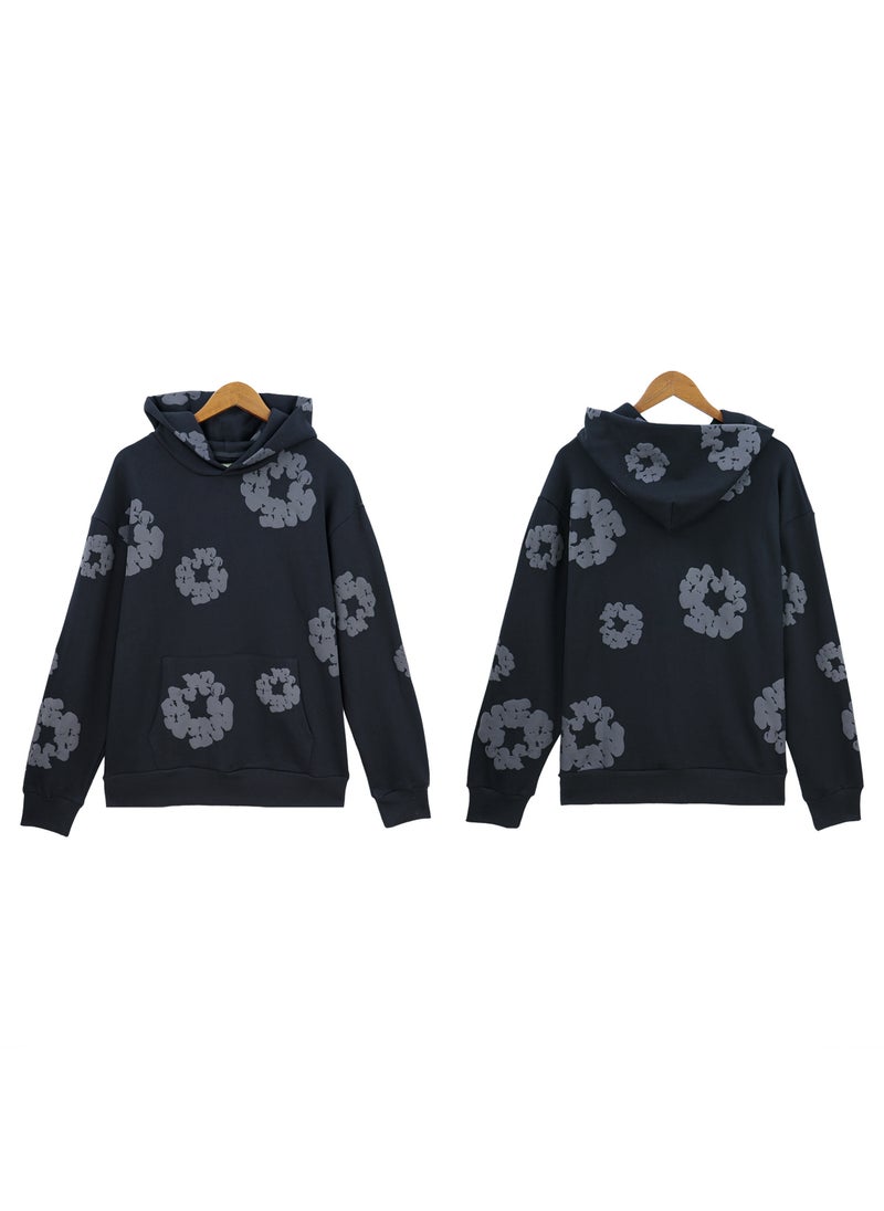 2024 Autumn New Main Line Foam Printing Sweatshirt American Style Hooded Sweatshirt Real Stock Available Bra5640 white