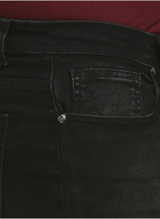 Men Black Slim Fit Light Fade Stretchable Jeans
