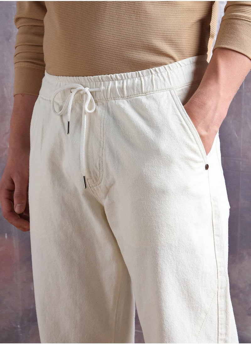 Men Pure Cotton Comfort Relaxed Fit Jogger Jeans