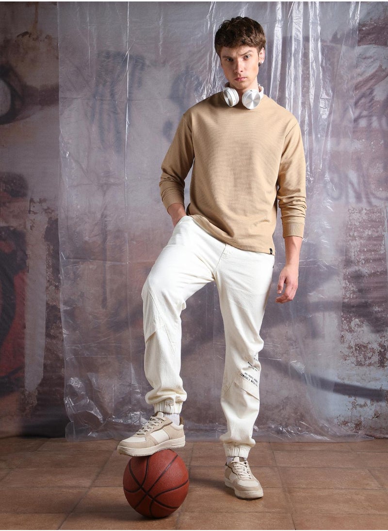 Men Pure Cotton Comfort Relaxed Fit Jogger Jeans
