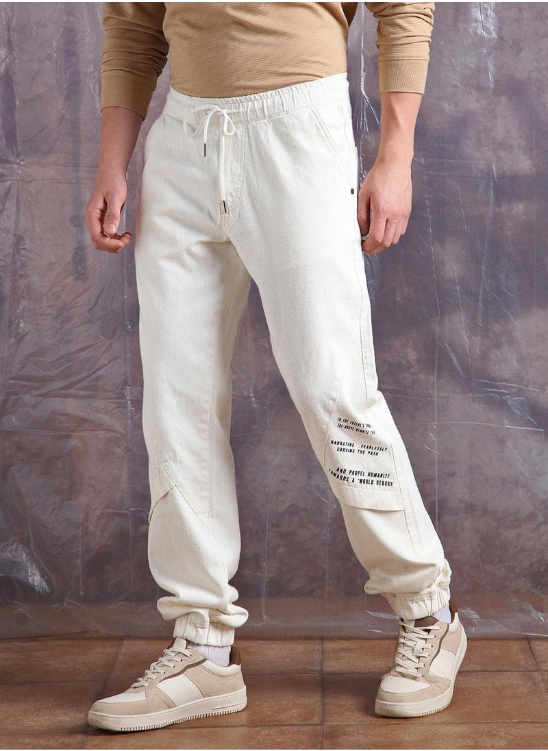 Men Pure Cotton Comfort Relaxed Fit Jogger Jeans