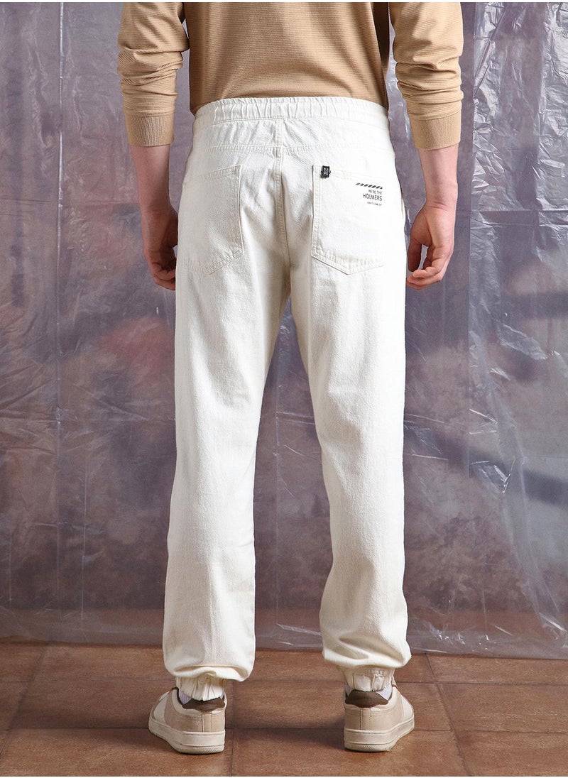 Men Pure Cotton Comfort Relaxed Fit Jogger Jeans