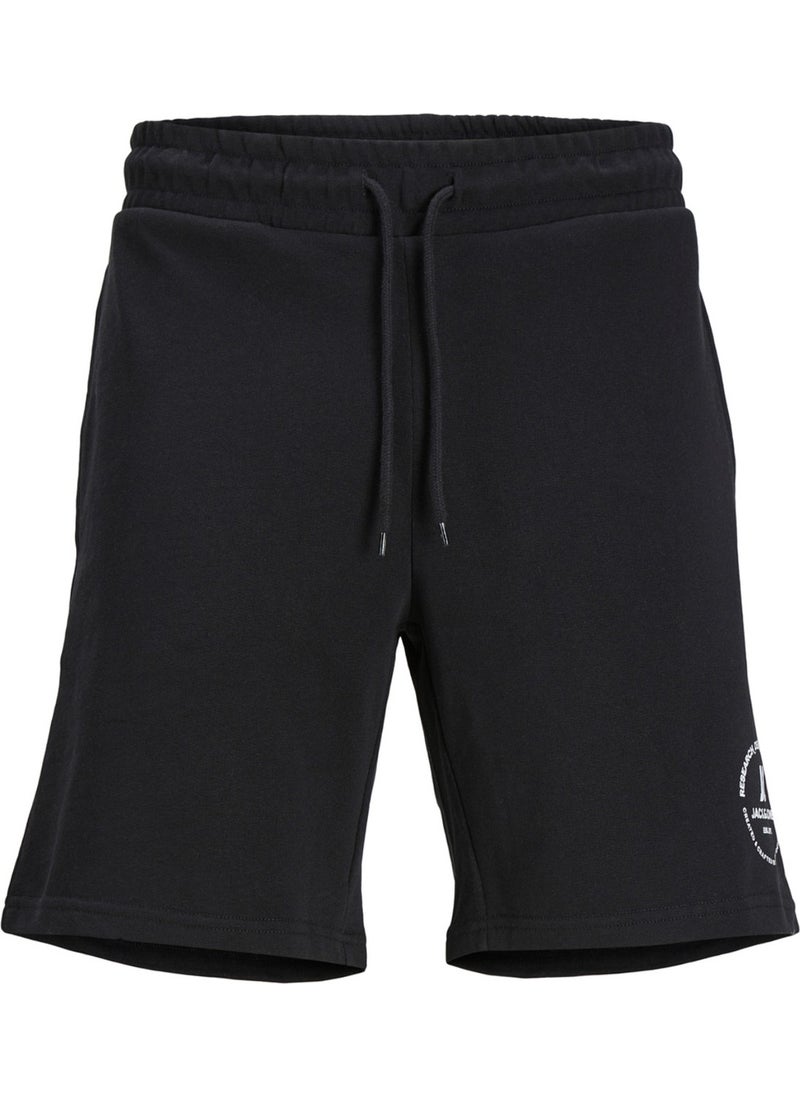 Comfort Fit Black Men's Sweat Shorts Jpstswıft Sweat Shorts Sn Aut
